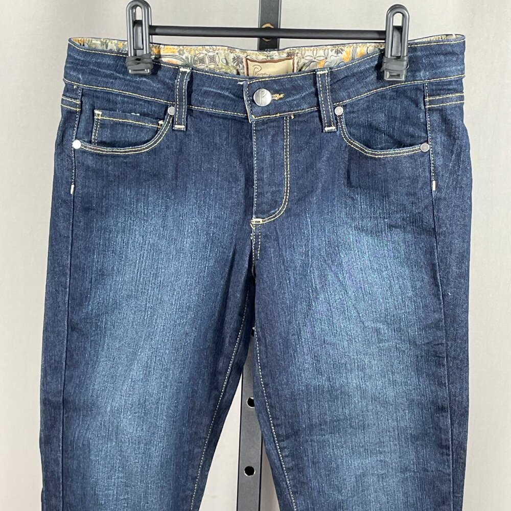 Paige Jeans Womens 27 blue denim peg skinny preppy casual designer classic - Picture 2 of 10